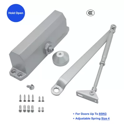 FR5034AD Hydraulic Auto Commercial Door Closer, Adjustable Spring Size 4, Regular Arm, Hold Open